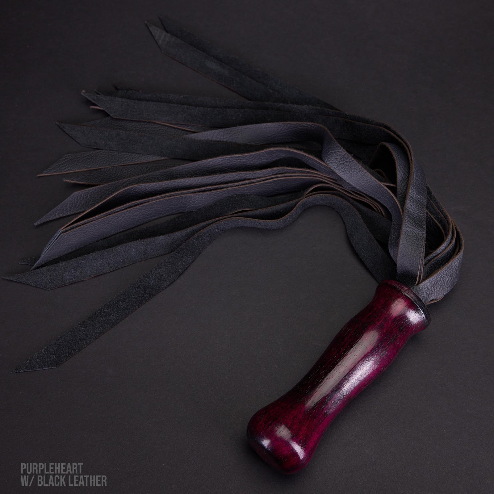 Leather Flogger with Exotic Hardwood Handle | LVX Supply & Co.