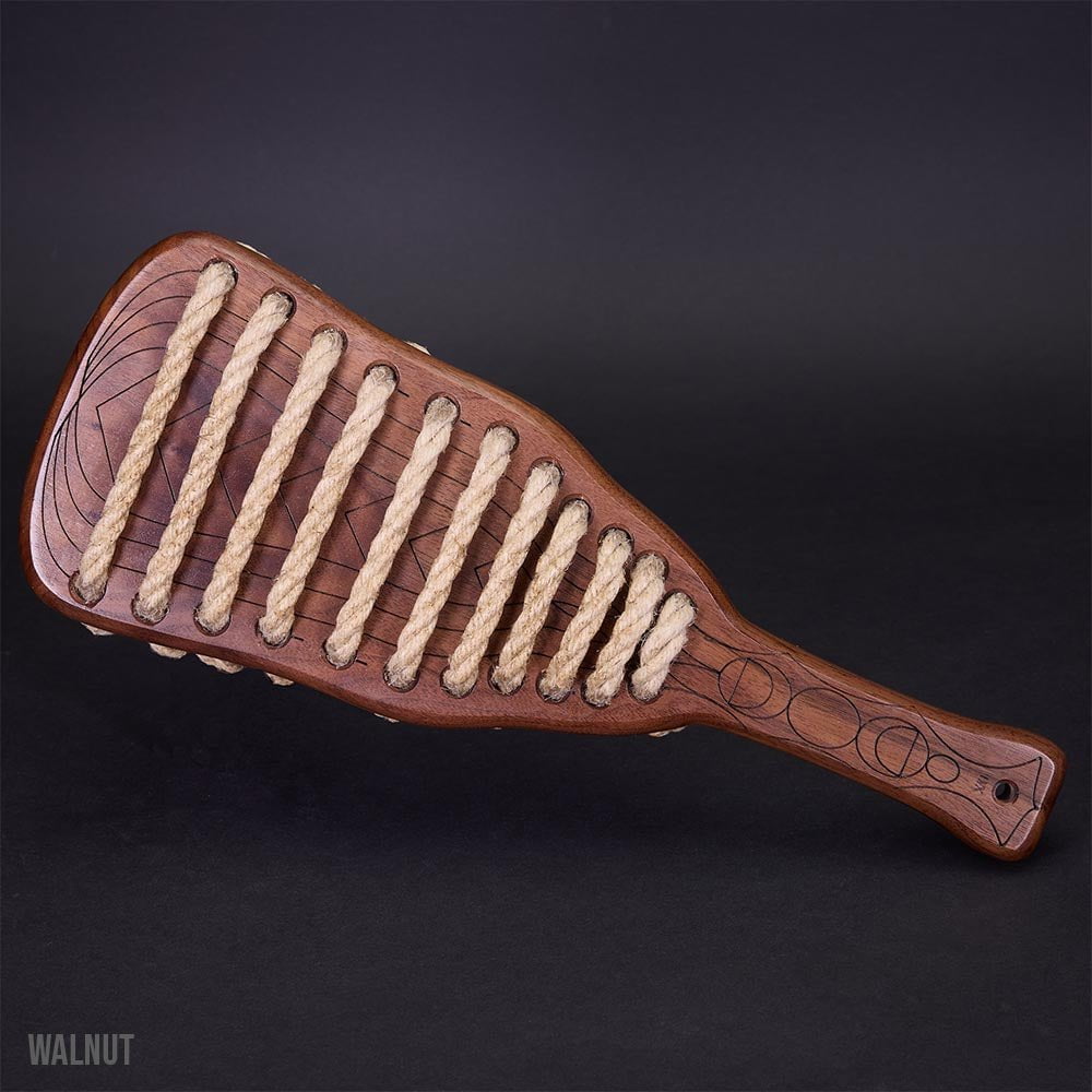 Walnut BDSM Rope Paddle for Thuddy Spanking | LVX Supply & Co