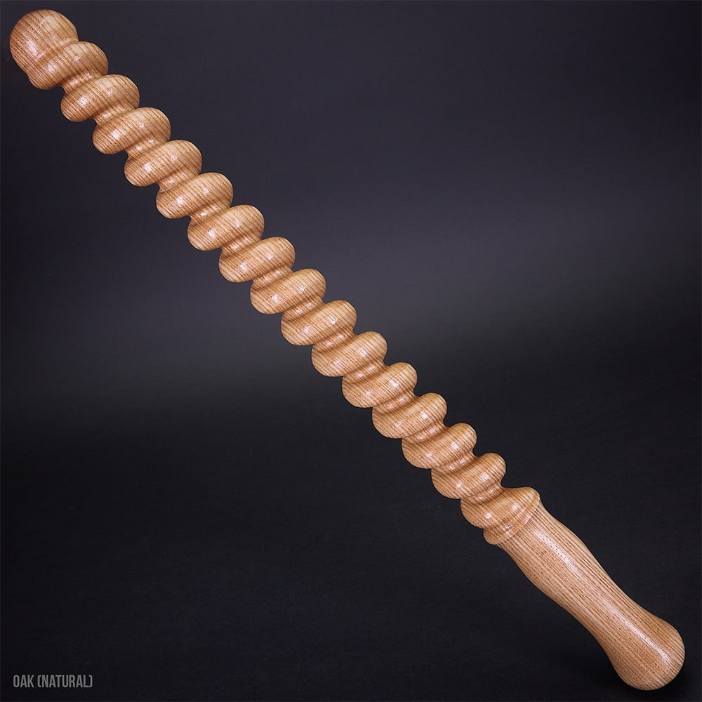 Oak (Natural) Barley Twist Spanking Cane | Textured BDSM Cane
