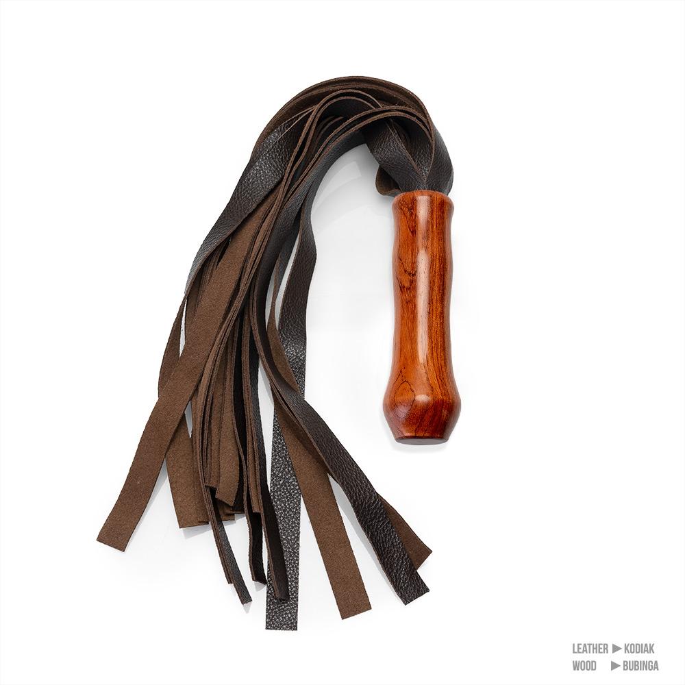 Leather Flogger with Exotic Hardwood Handle | LVX Supply & Co.