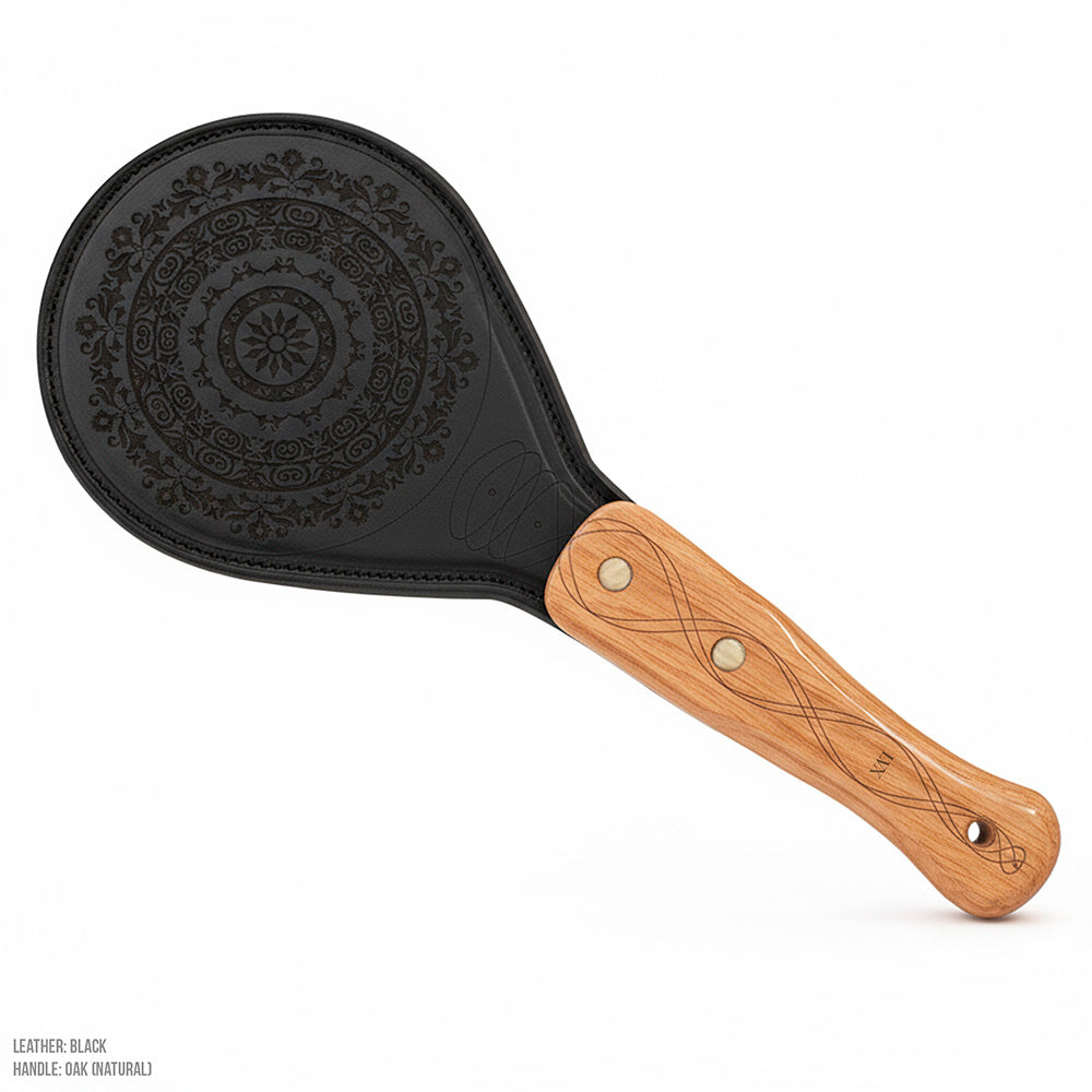 Classic Leather Paddle w/ Floral Engraving