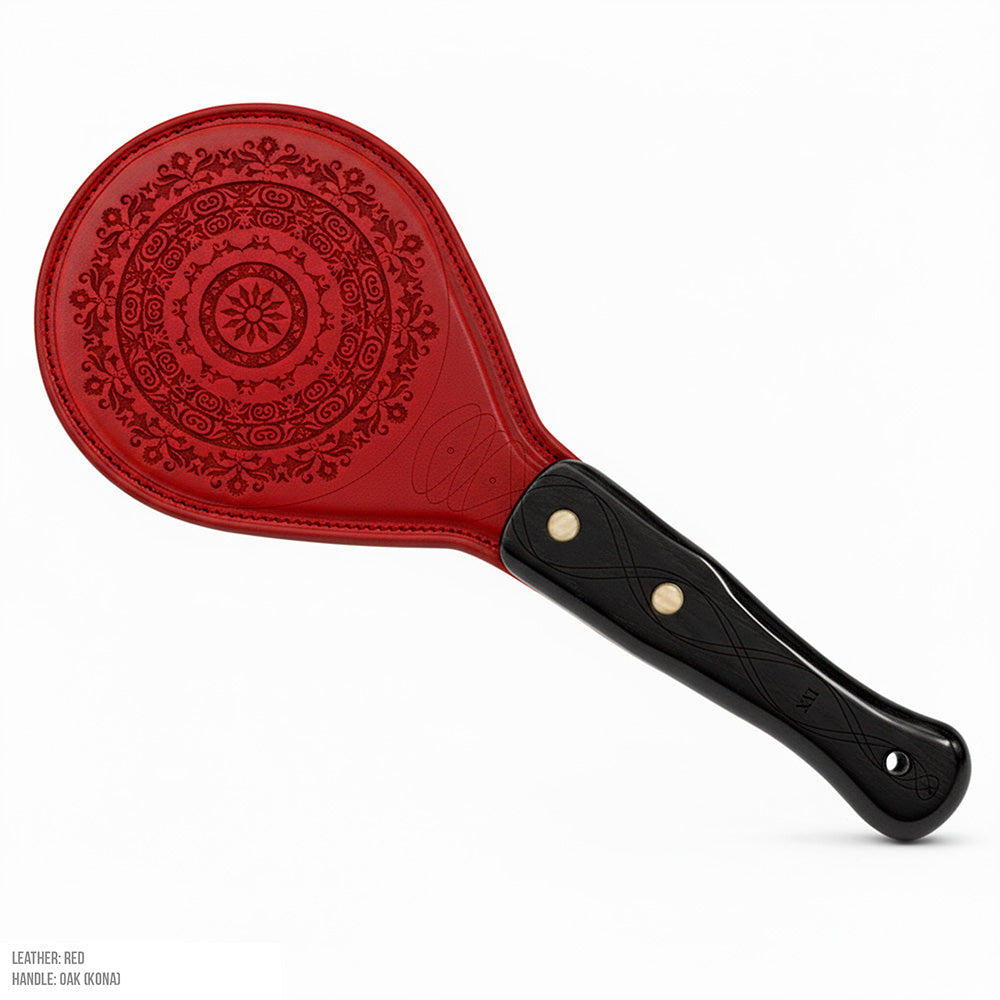 Classic Leather Paddle w/ Floral Engraving