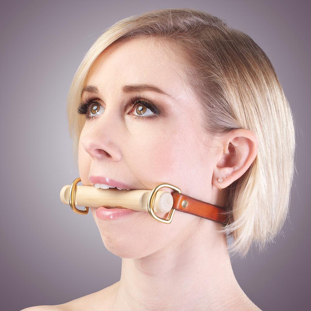 BDSM Bit Gag Leather Collar with Poplar Bit | LVX Supply & Co.