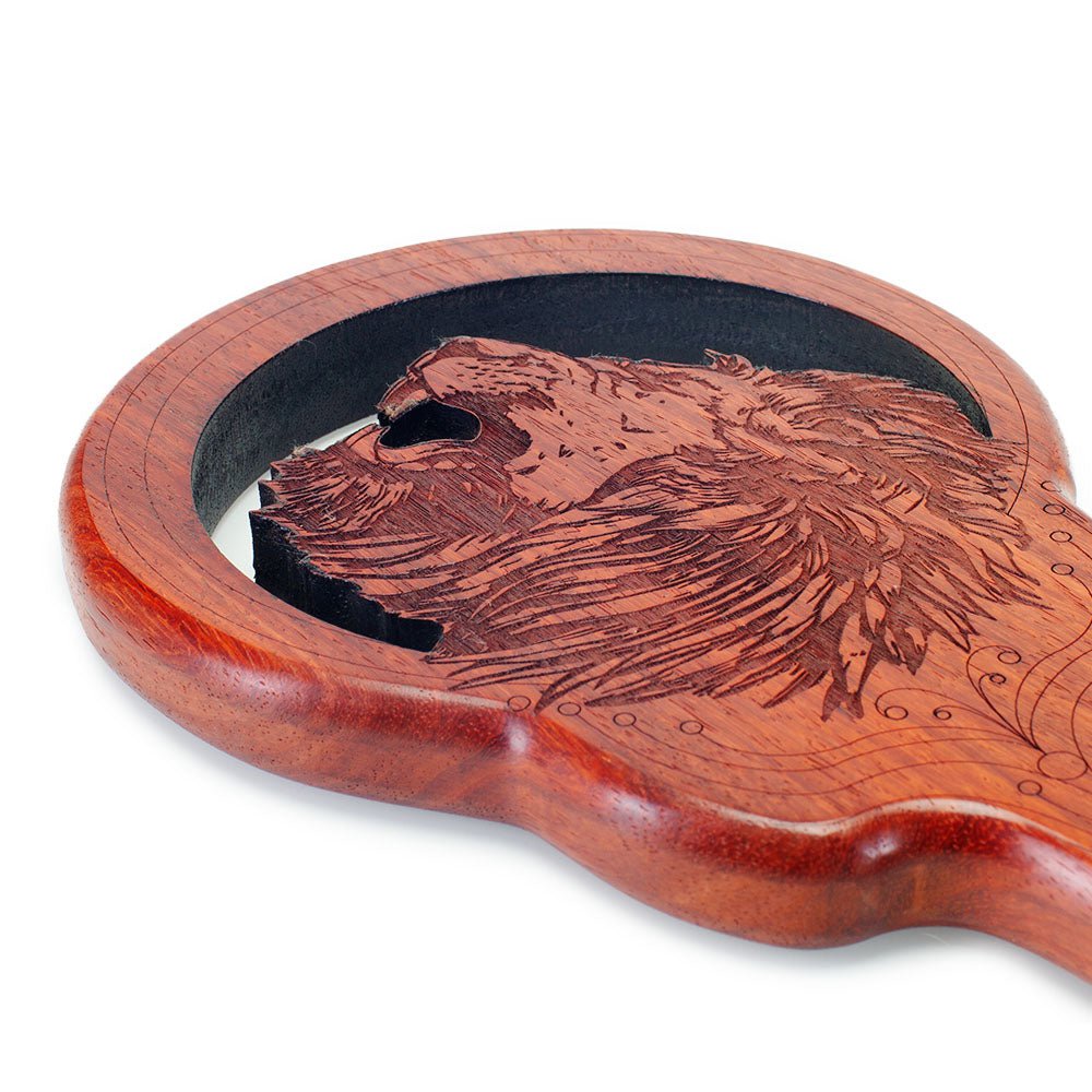 Handmade Lion Engraved BDSM Spanking Paddle by LVX Supply & Co