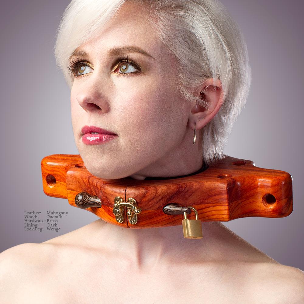 Wood & Padded Leather Yoke Collar