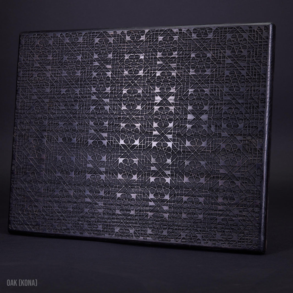 Oak (Kona) Ishidaki Kneeling Board w/ Byzantine Pattern | Custom BDSM LVX Supply