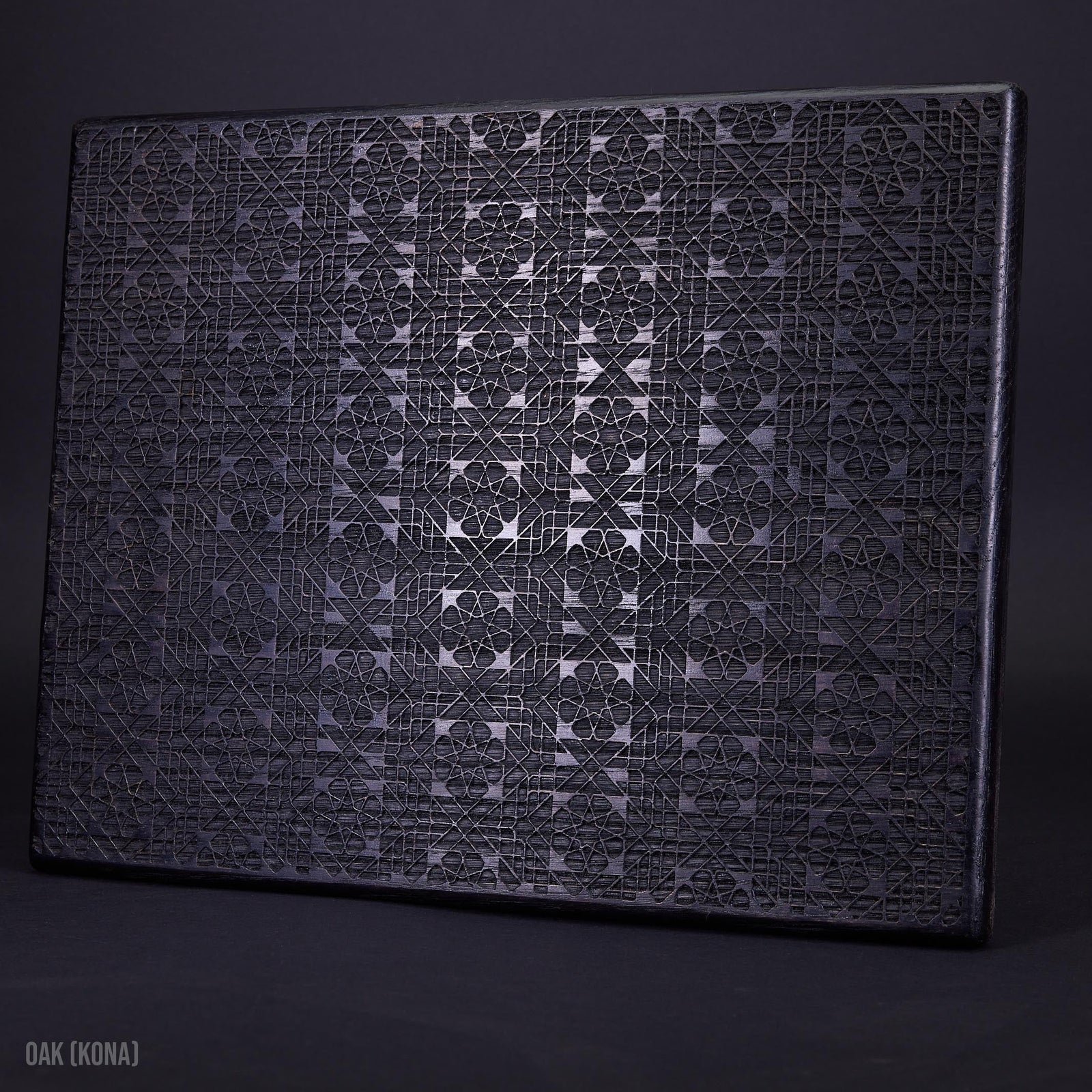 Oak (Kona) Ishidaki Kneeling Board w/ Byzantine Pattern | Custom BDSM LVX Supply