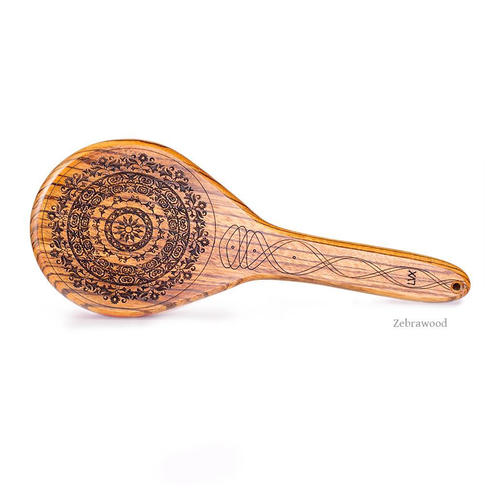 Zebrawood Floral Spanking Paddle