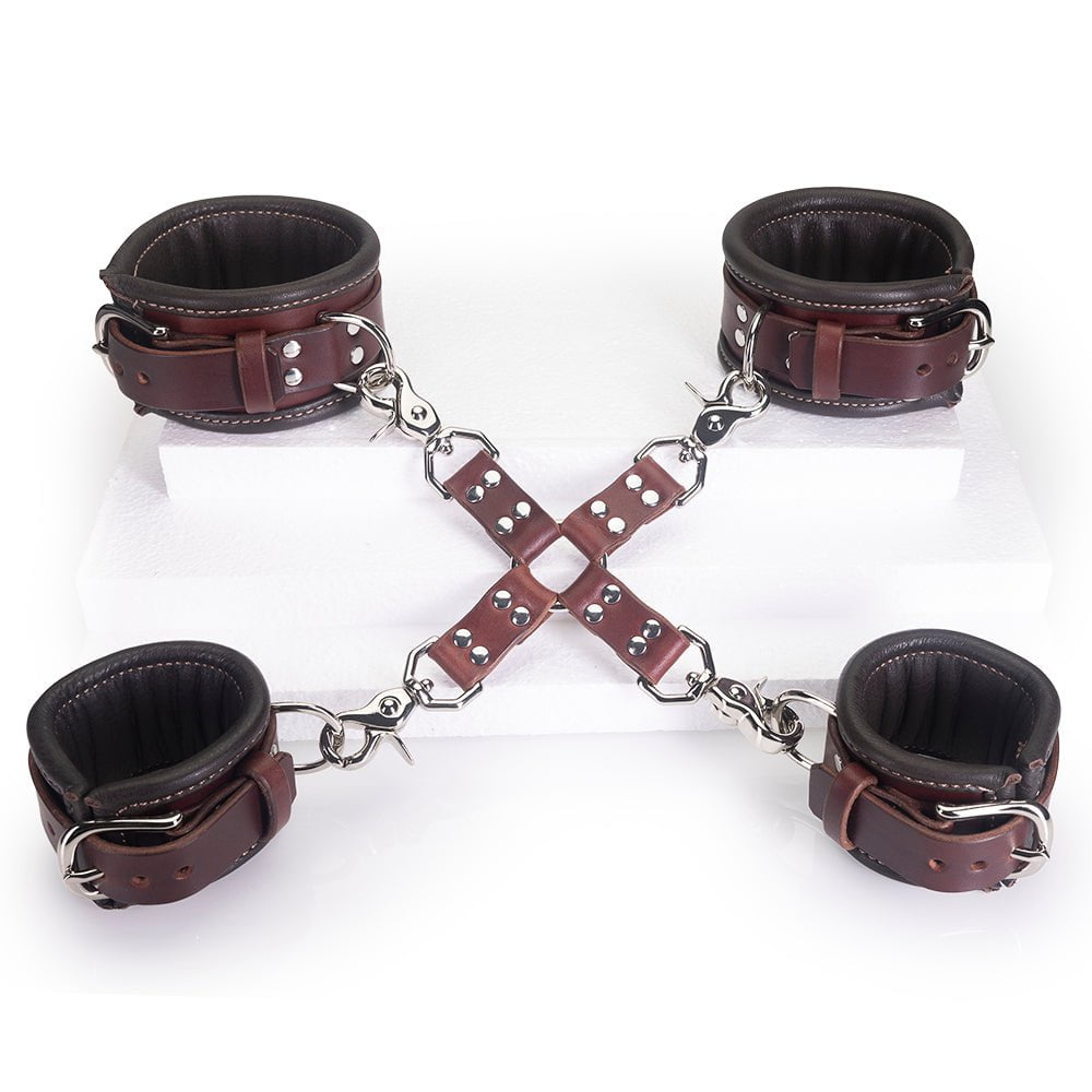 BDSM Hog Tie Set | Luxury Leather Bondage | LVX Supply &amp; Co.