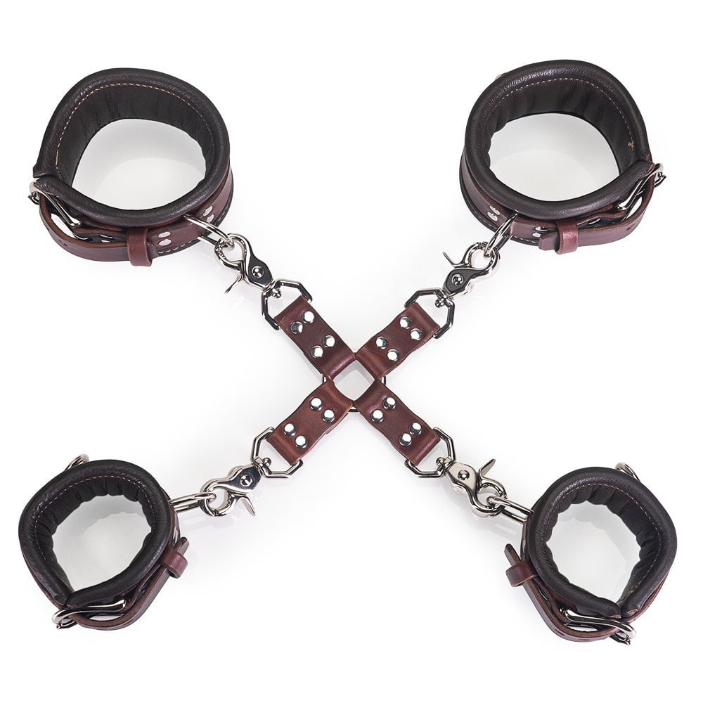 BDSM Hog Tie Set | Luxury Leather Bondage | LVX Supply & Co.