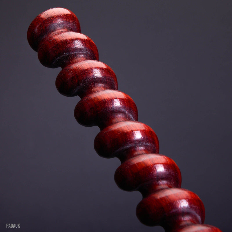 Padauk Barley Twist Spanking Cane | Textured BDSM Cane