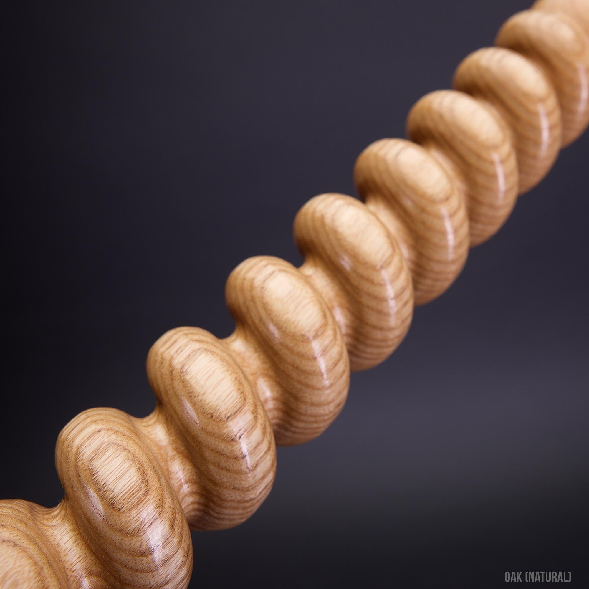Oak (Natural) Barley Twist Spanking Cane | Textured BDSM Cane