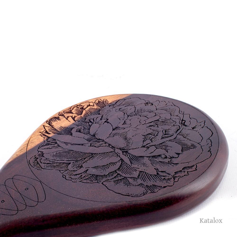 Oak (Kona) Peony Spanking Paddle | Wooden Paddle | BDSM Impact by LVX Supply & Co