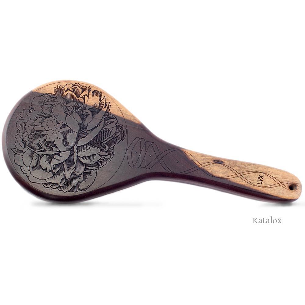 Oak (Kona) Peony Spanking Paddle | Wooden Paddle | BDSM Impact by LVX Supply &amp; Co