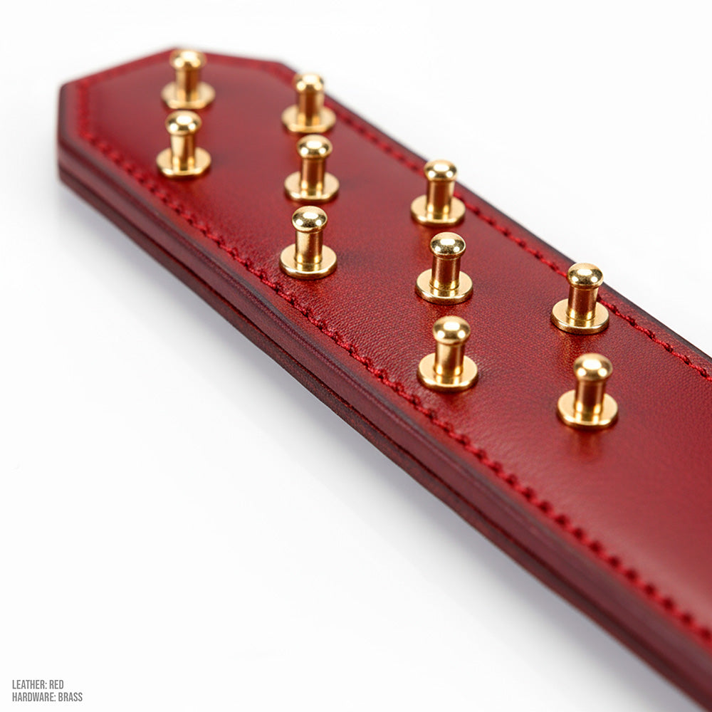 Ball Studded Leather Strap Paddle