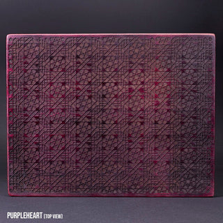 Purpleheart Ishidaki Kneeling Board w/ Byzantine Pattern | Custom BDSM LVX Supply