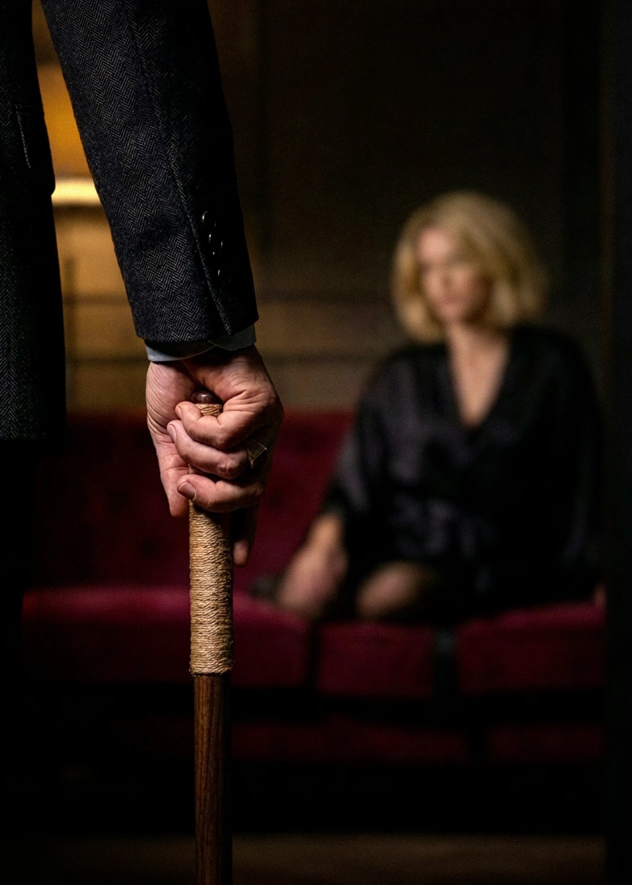 Classic BDSM Cane handling detail