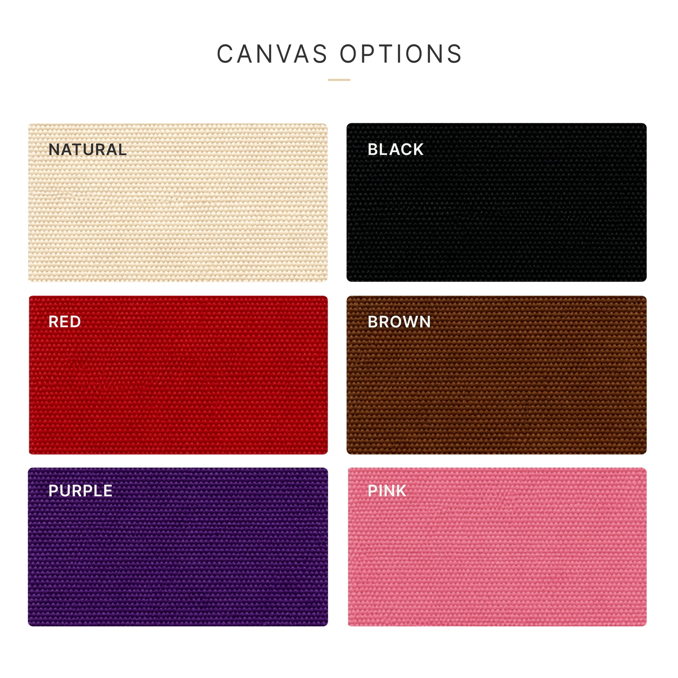 Canvas Options for LVX Supply handmade BDSM bondage pieces