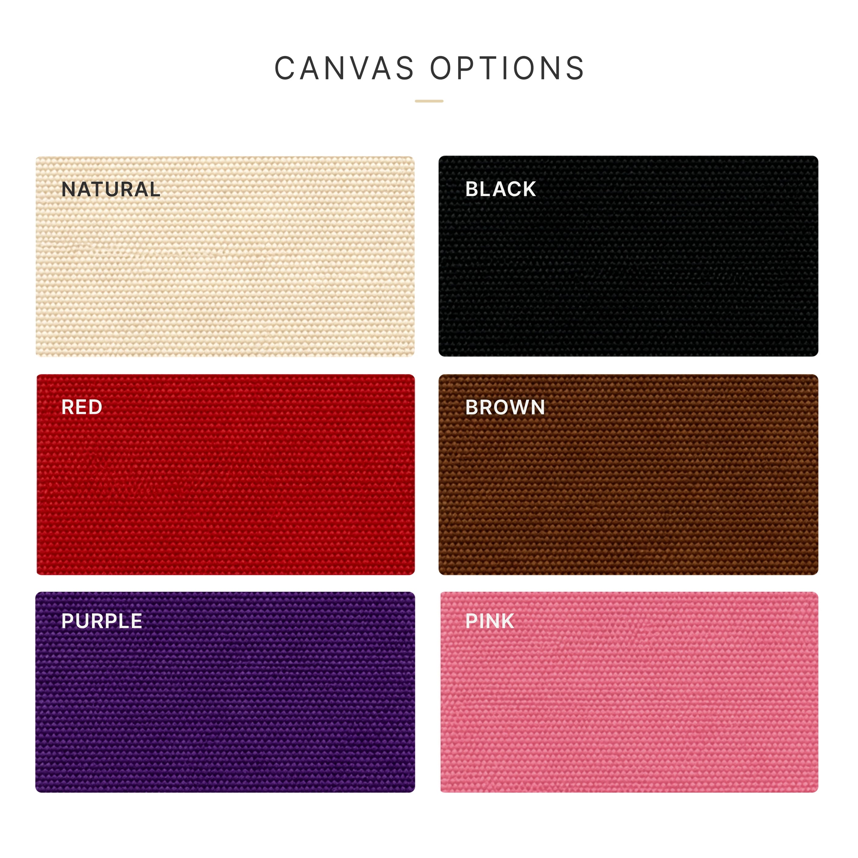 Canvas Options for LVX Supply handmade BDSM bondage pieces