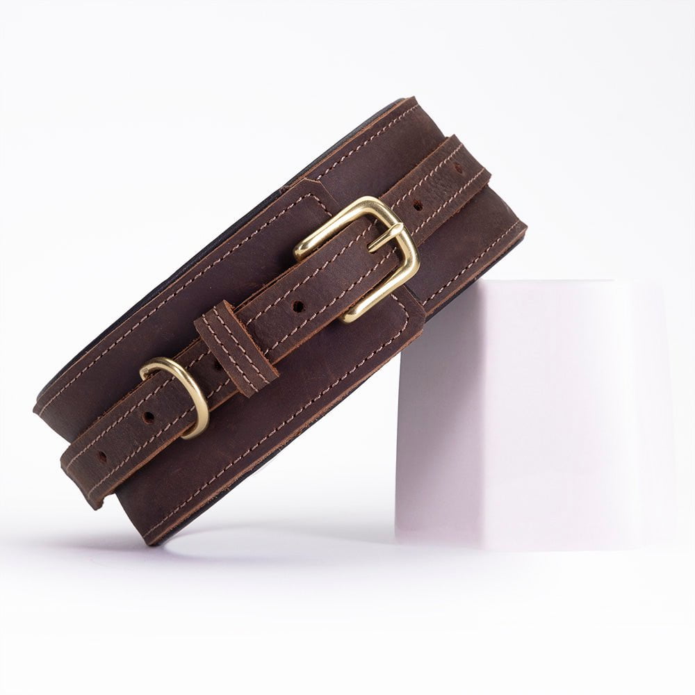 Collar &amp; Cuffs Bondage Set | Leather BDSM | LVX Supply &amp; Co.