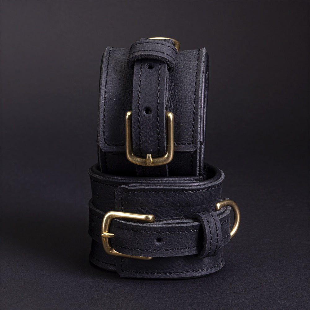 Quick-Release Bondage Cuffs Set | BDSM Leather | LVX Supply & Co. 