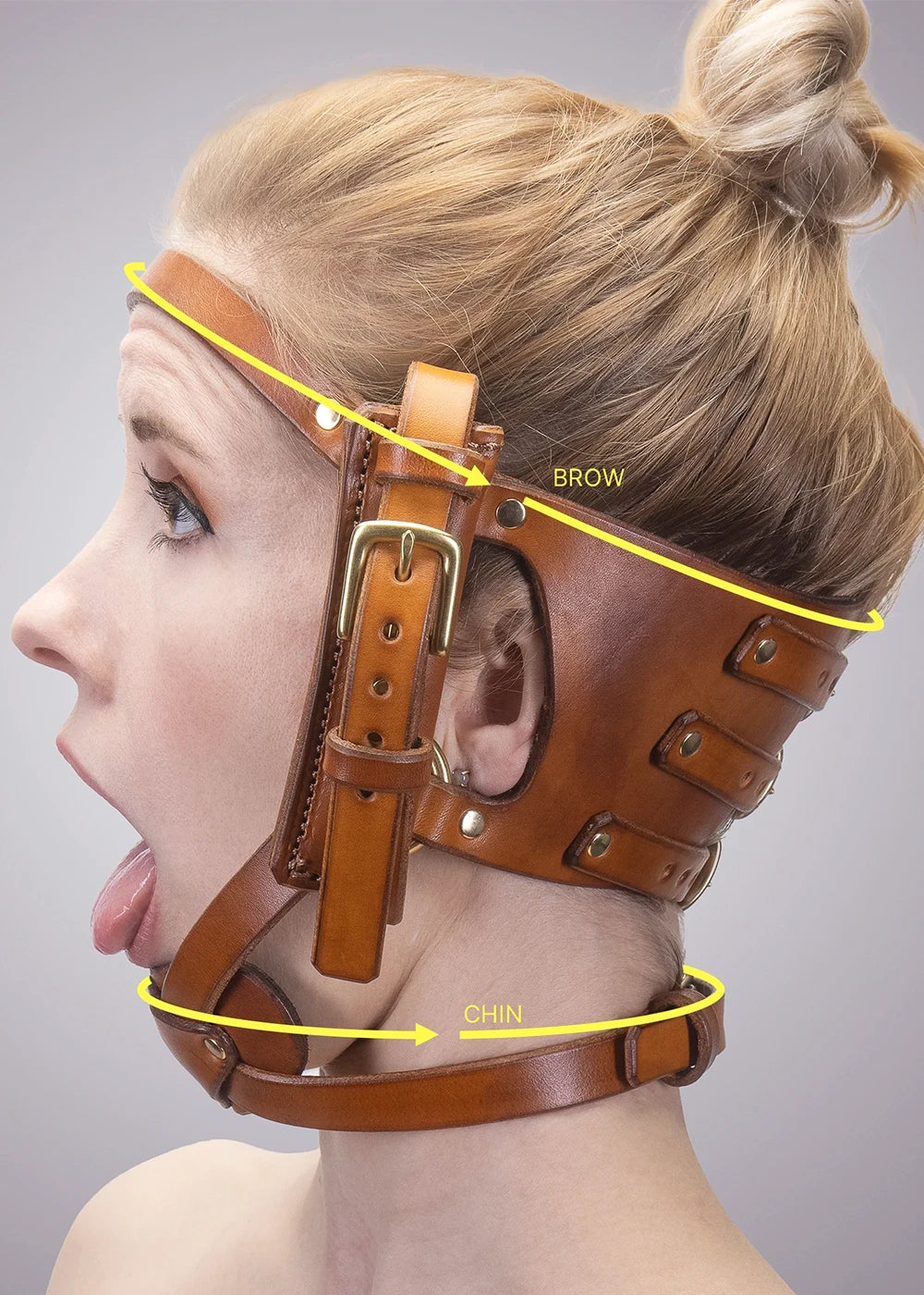Open Mouth Head Harness sizing detail