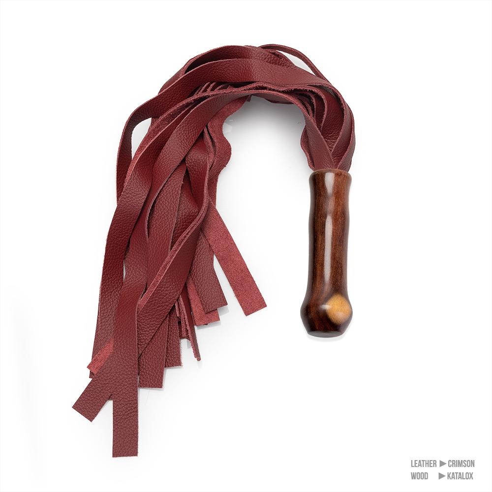 Leather Flogger with Exotic Hardwood Handle | LVX Supply & Co.