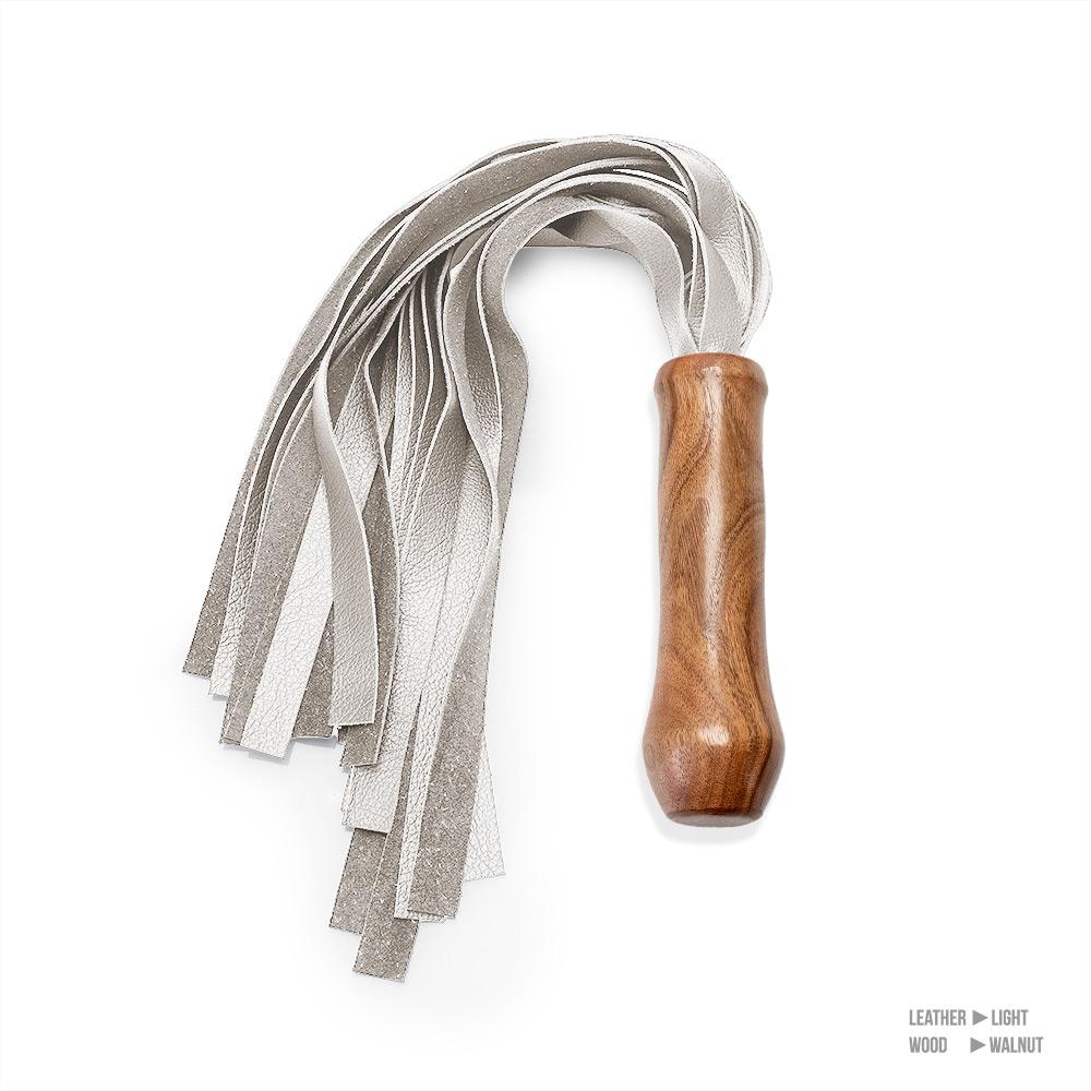 Leather Flogger with Exotic Hardwood Handle | LVX Supply & Co.