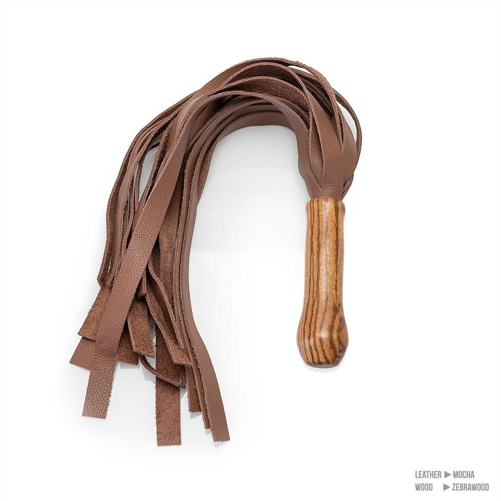Leather Flogger with Exotic Hardwood Handle | LVX Supply & Co.