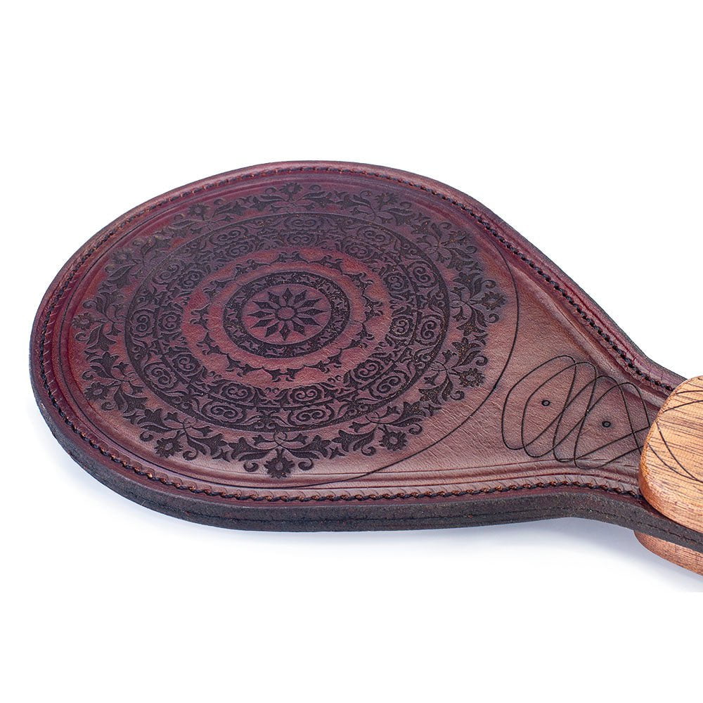 Leather Paddle w/ Floral Engraving