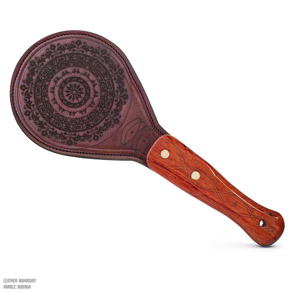Classic Leather Paddle w/ Floral Engraving