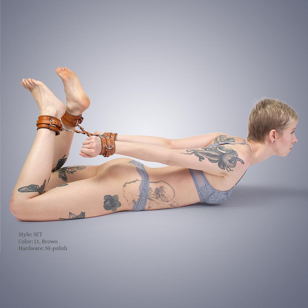 BDSM Hog Tie Set | Luxury Leather Bondage | LVX Supply &amp; Co.