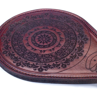 Classic Leather Paddle w/ Floral Engraving