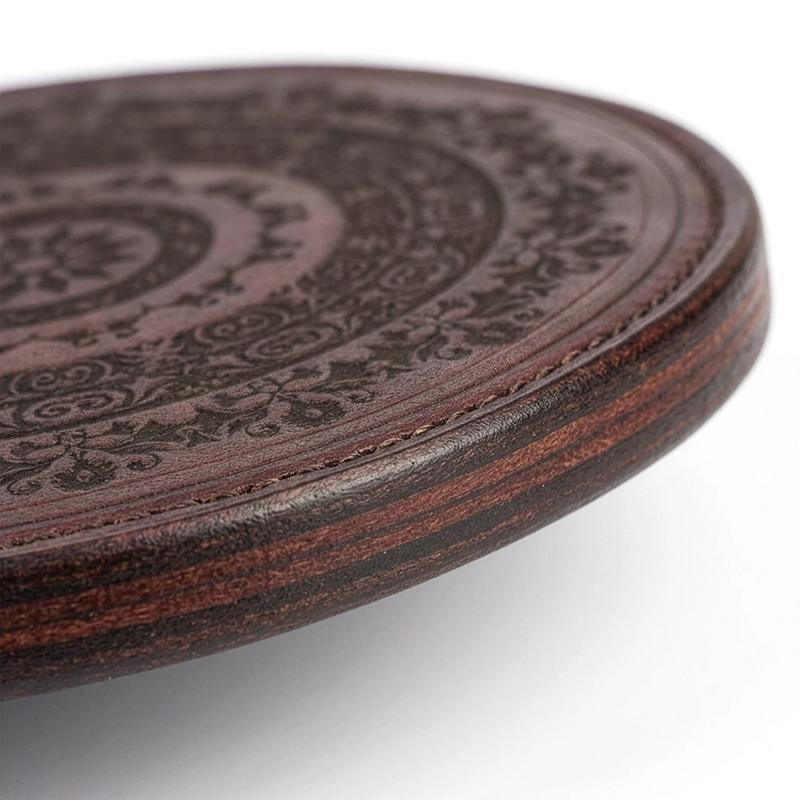 Classic Leather Paddle w/ Floral Engraving