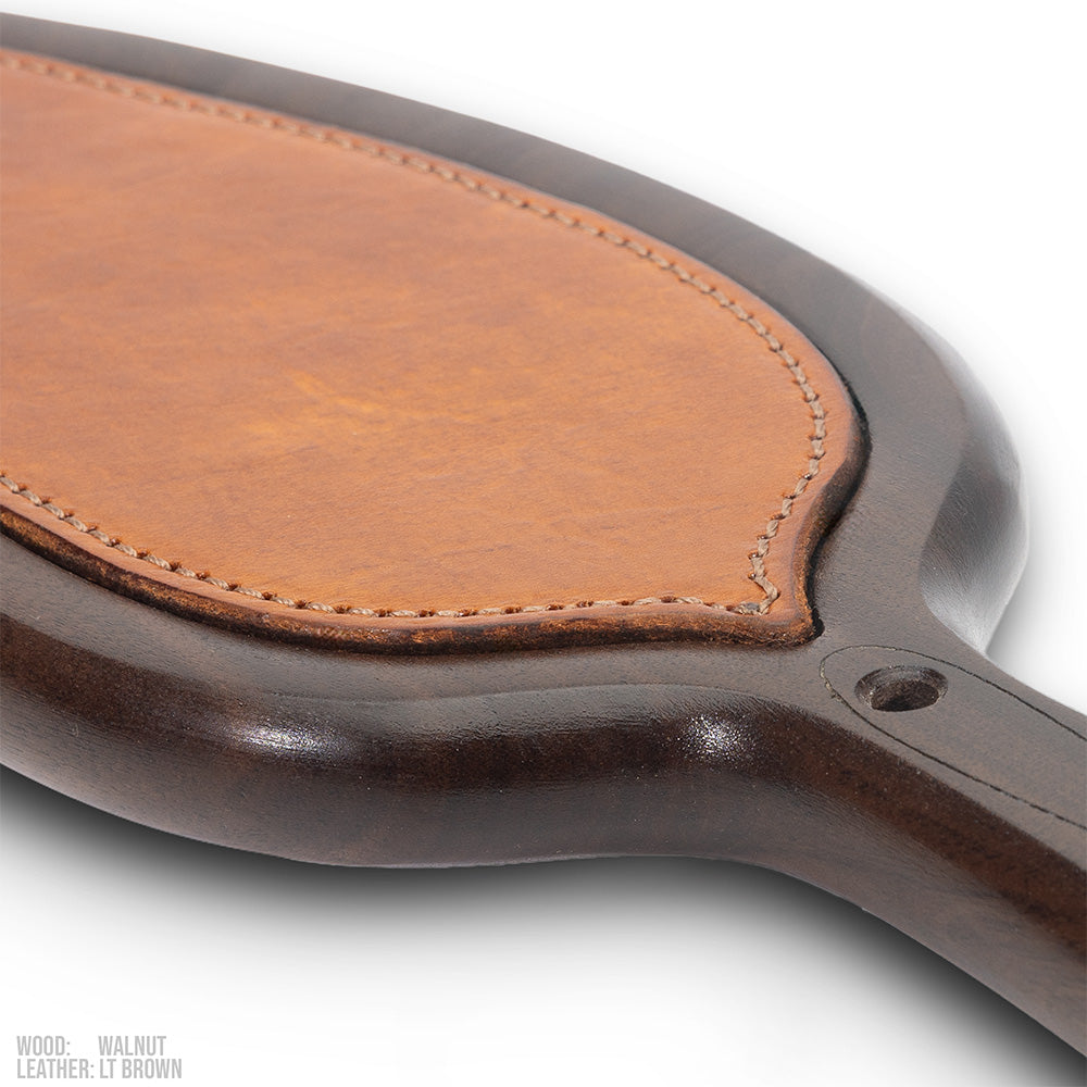 Classic Wood &amp; Leather Inlay Paddle