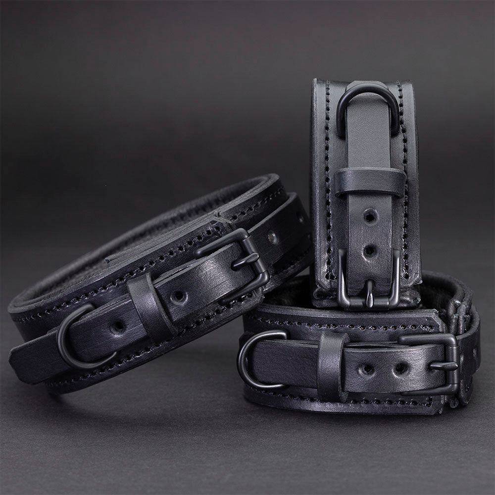 Midnight Padded Collar & Cuffs Set [Slim]