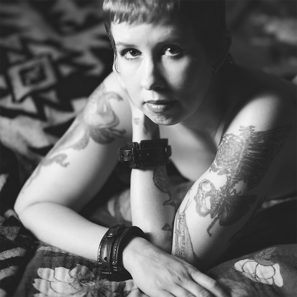 Midnight Padded Cuffs - all black leather bdsm cuffs with limited edition matte black hardware. Handmade by LVX Supply