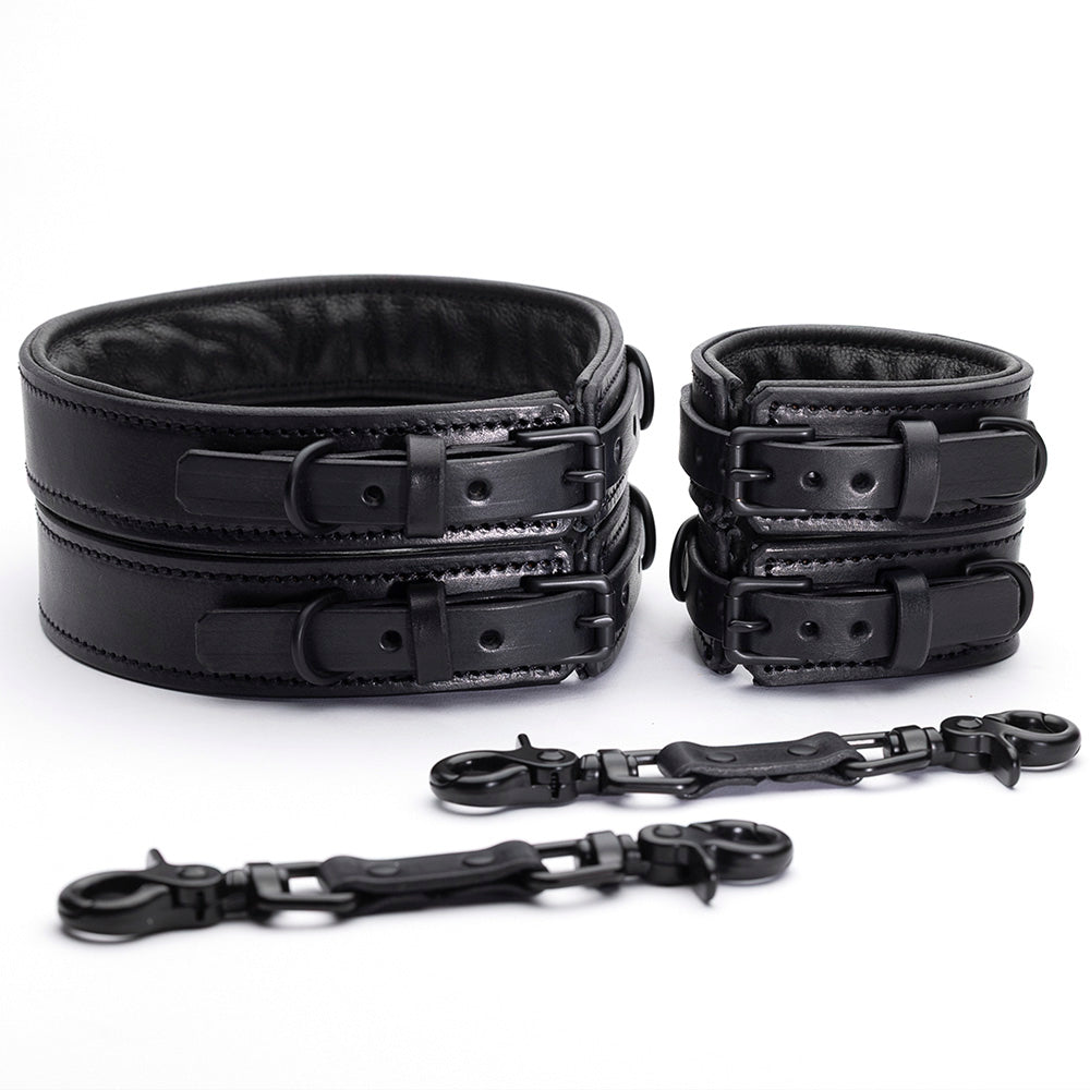 Midnight Padded Thigh Harness &amp; Cuffs [Slim]