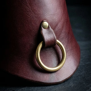 Molded Leather Posture Collar [Suede-Lined]