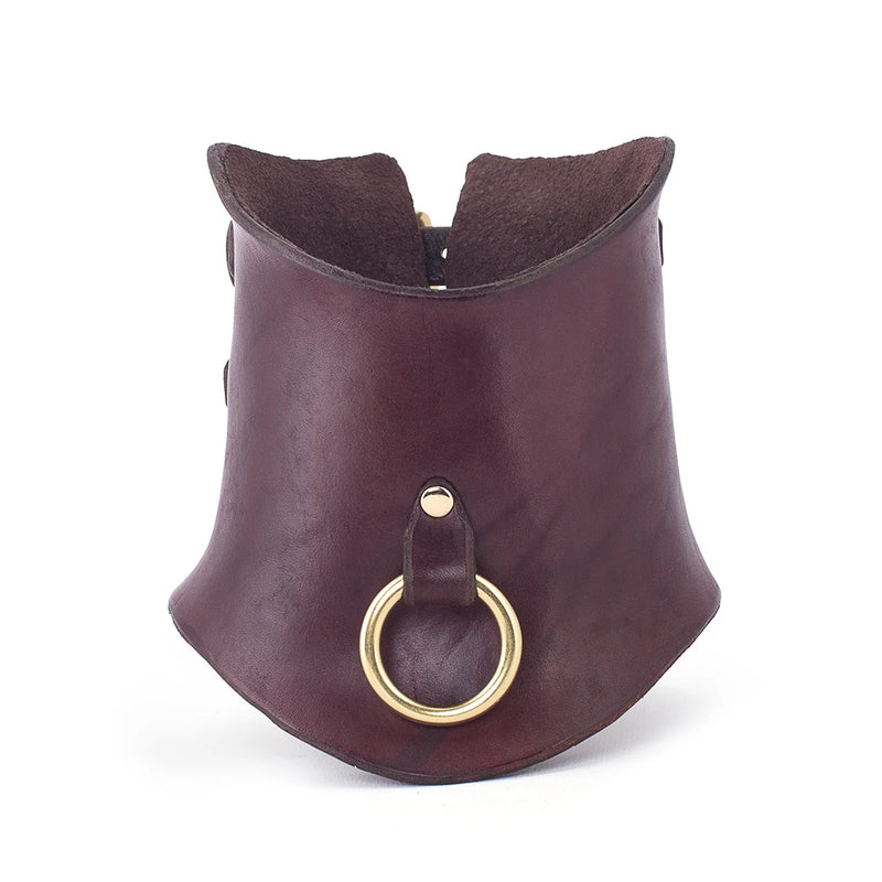 Molded Leather Posture Collar [Suede-Lined]