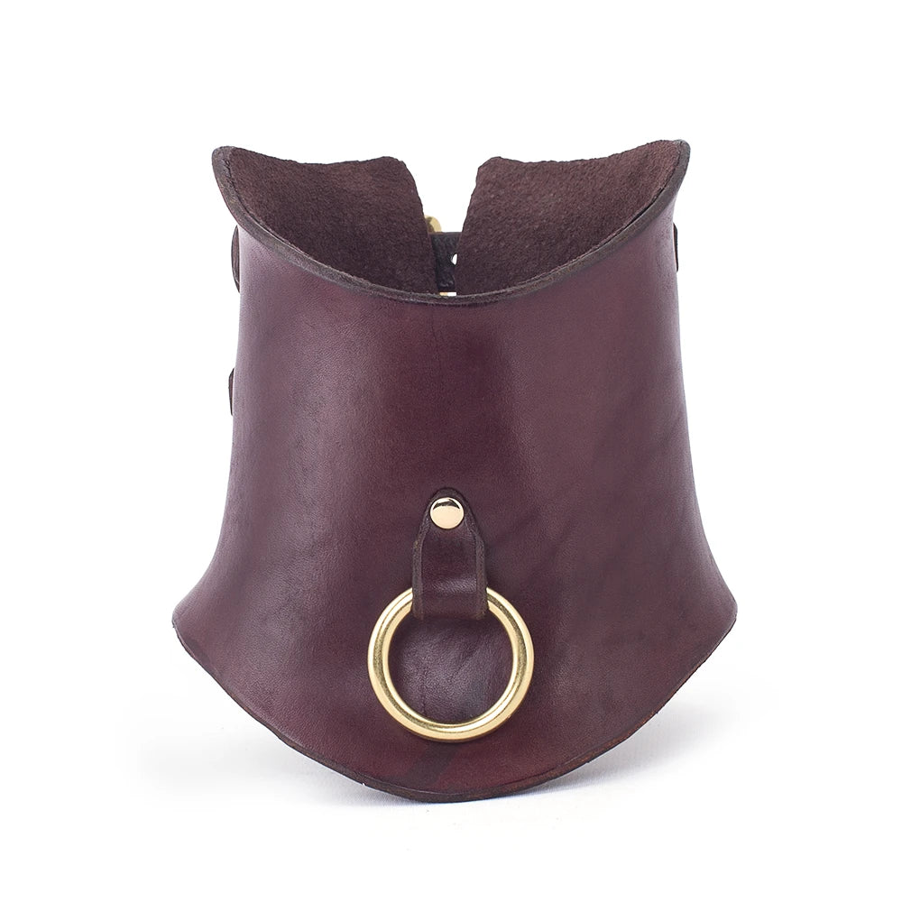 Molded Leather Posture Collar [Suede-Lined]