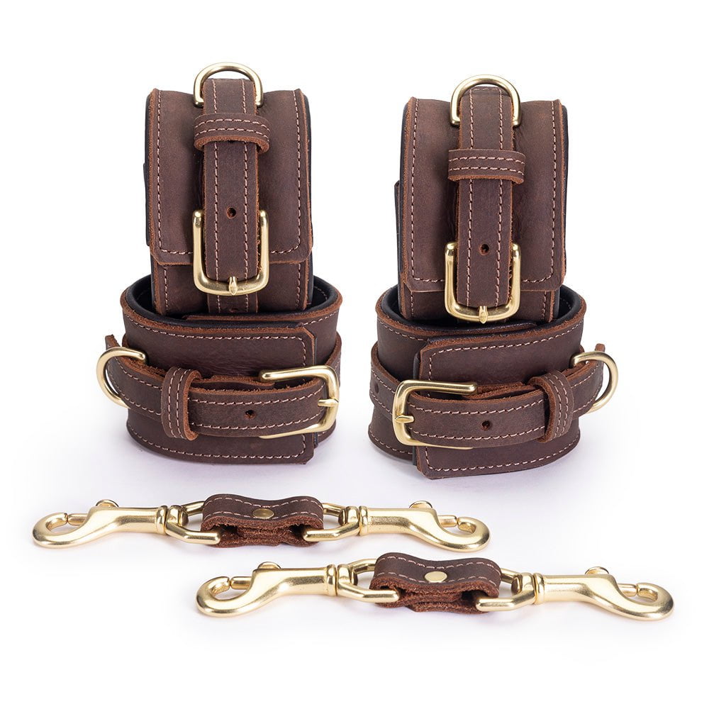 Quick-Release Bondage Cuffs Set | BDSM Leather | LVX Supply &amp; Co. 