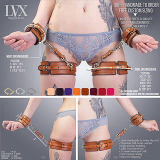 BDSM Thigh Cuffs | Leather Bondage | LVX Supply & Co