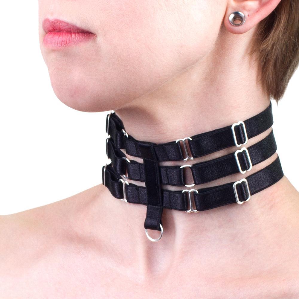 Onyx / Silver Aura Satin Collar | LVX Supply &amp; Co. | Handcrafted Richmond, VA