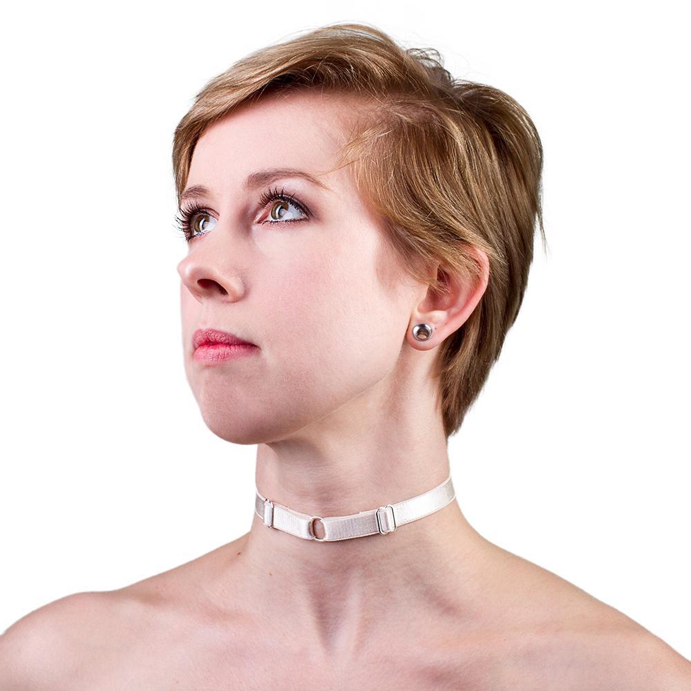 Imperial / Gold Minimal Satin Day Collar | Handmade Lingerie by LVX Supply & Co.