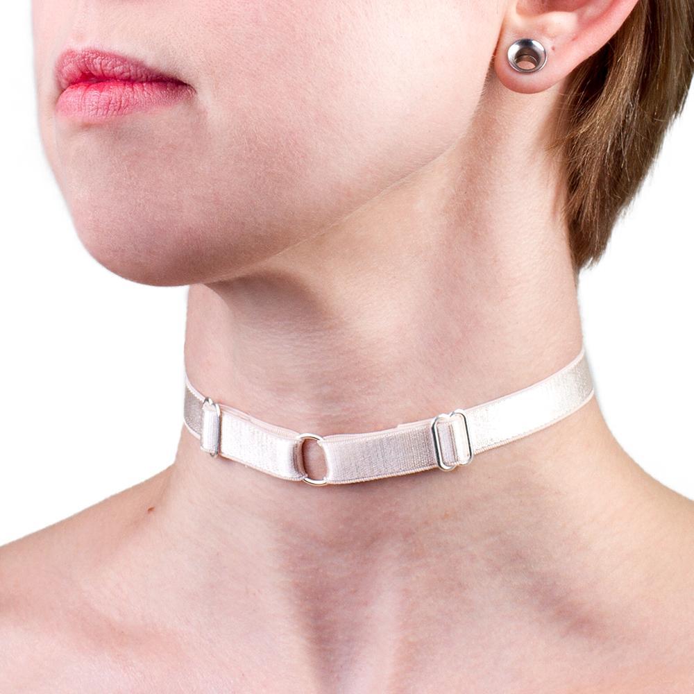 Imperial / Silver Minimal Satin Day Collar | Handmade Lingerie by LVX Supply & Co.