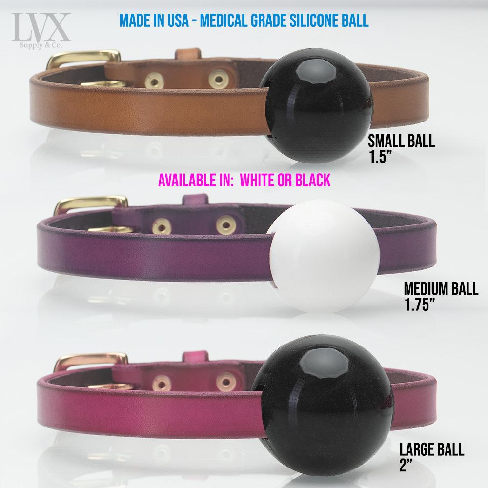 Quick-Release Ball Gag with Leather Collar | LVX Supply & Co.