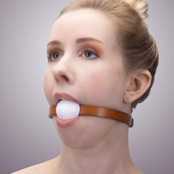 Quick-Release Ball Gag with Leather Collar