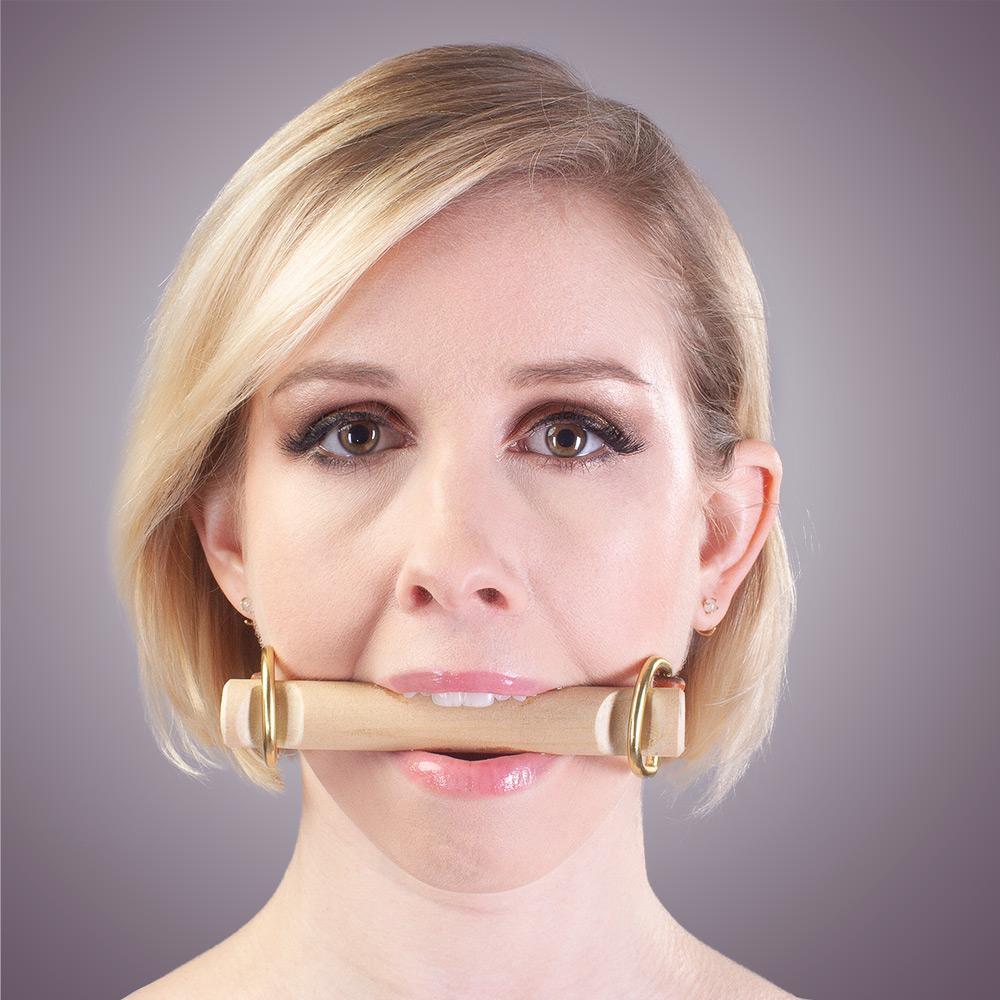 BDSM Locking Bit Gag -Wood & Leather | LVX Supply & Co.