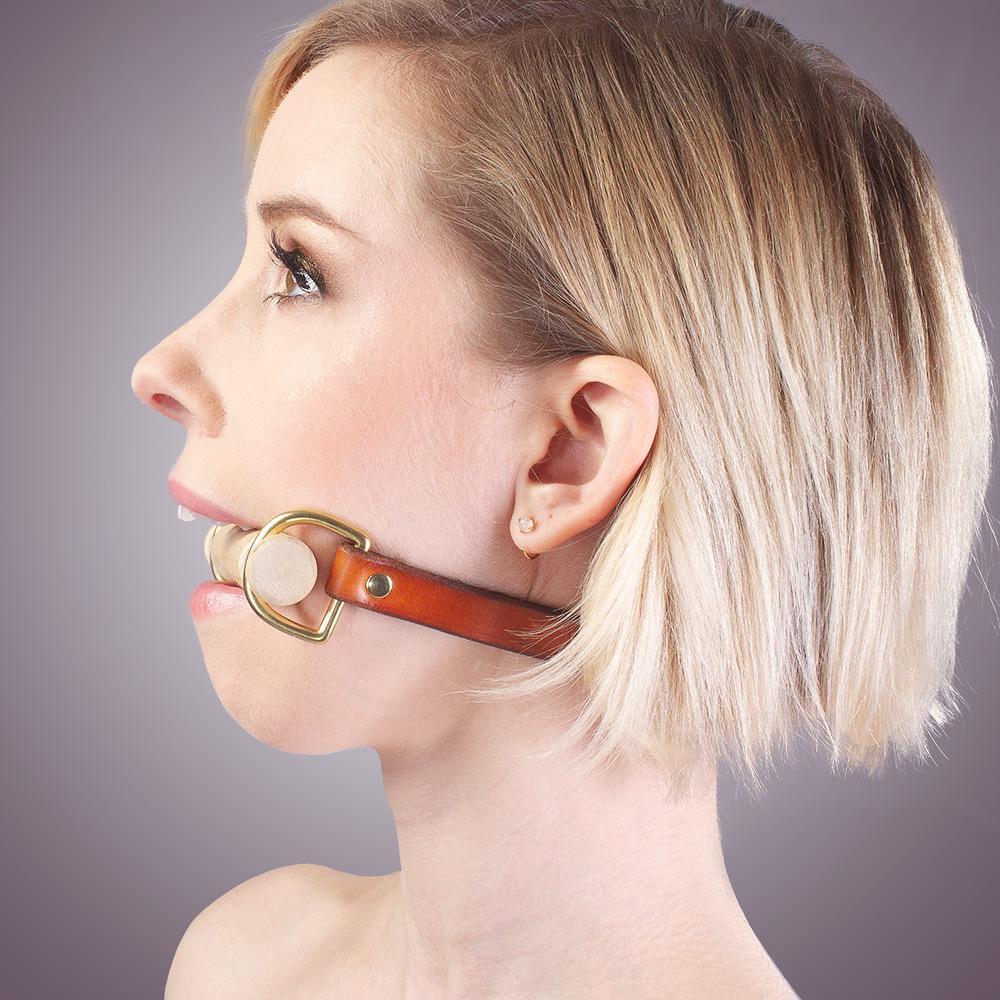 BDSM Bit Gag Leather Collar with Poplar Bit | LVX Supply & Co. 